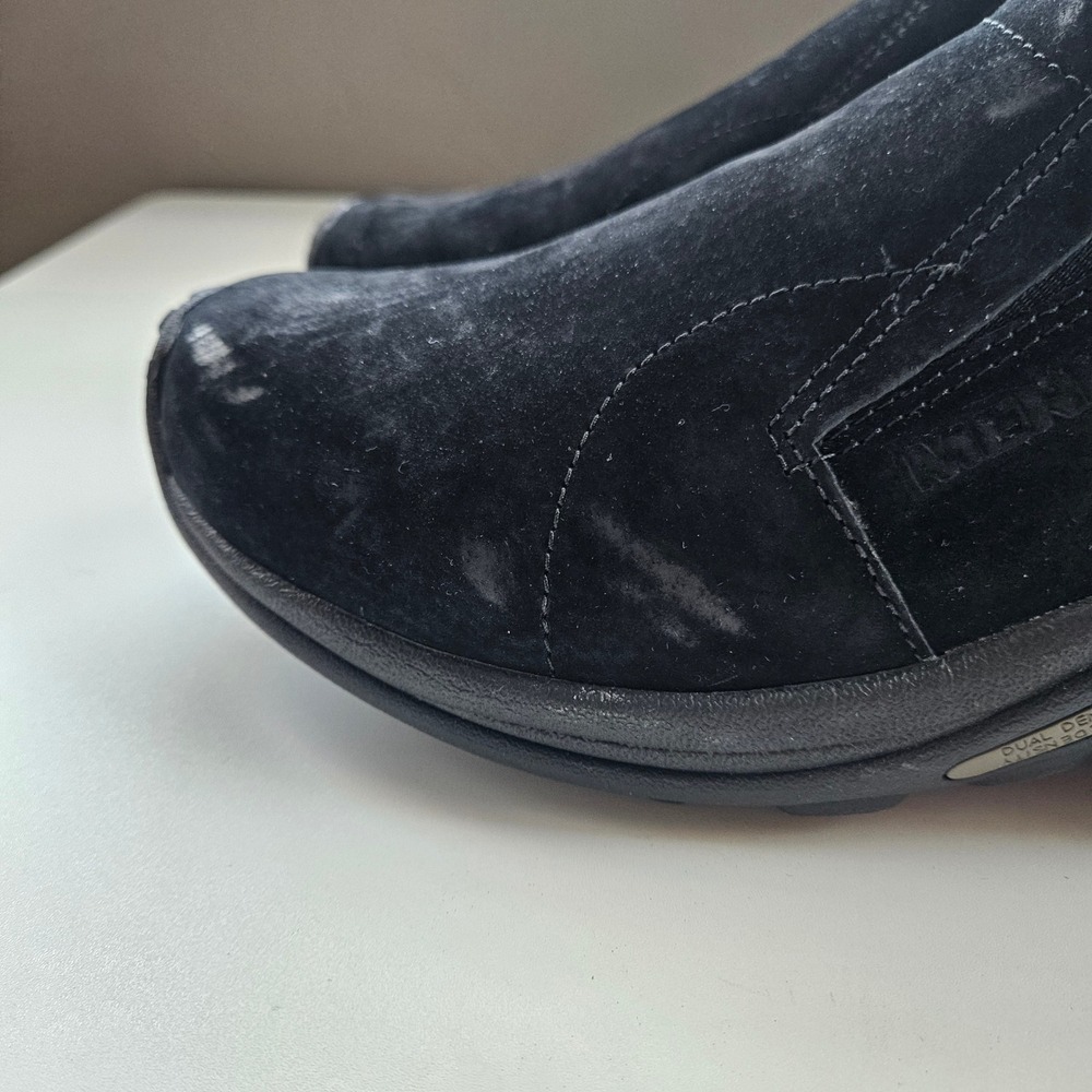 Merrell Jungle Moc Black Suede Slip On Shoes Mens 10 Loafers - Picture 10 of 13